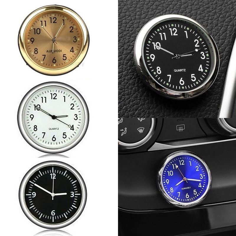 Mini Pocket Small Luminous Quartz Analog Watch Stick-On Clock For