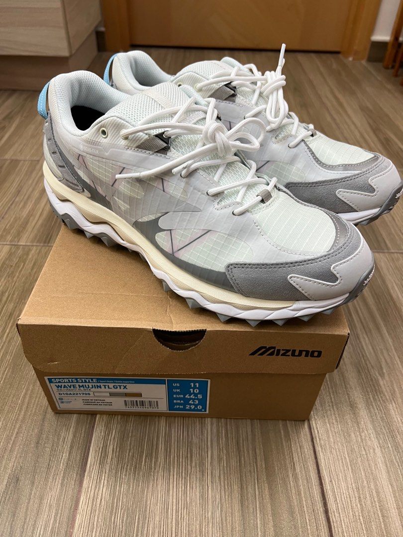 Mizuno Wave Mujin TL GTX 白色D1GA221705, 男裝, 鞋, 波鞋- Carousell