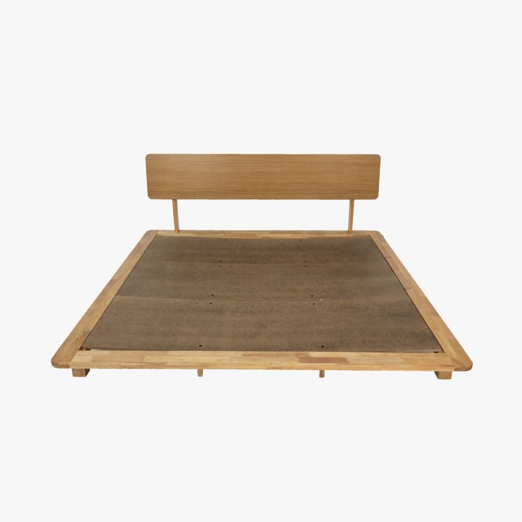 Muji Style Bed Frame (Queen) Solid Rubberwood, Furniture & Home