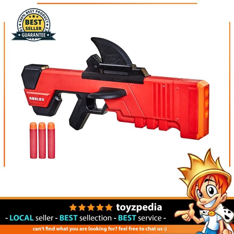 NERF Roblox MM2 Shark Seeker Dart Blaster Shark Fin Priming 3 Mega Darts Code to Unlock in Game Virtual Item Hobbies Toys Toys Games on Carousell