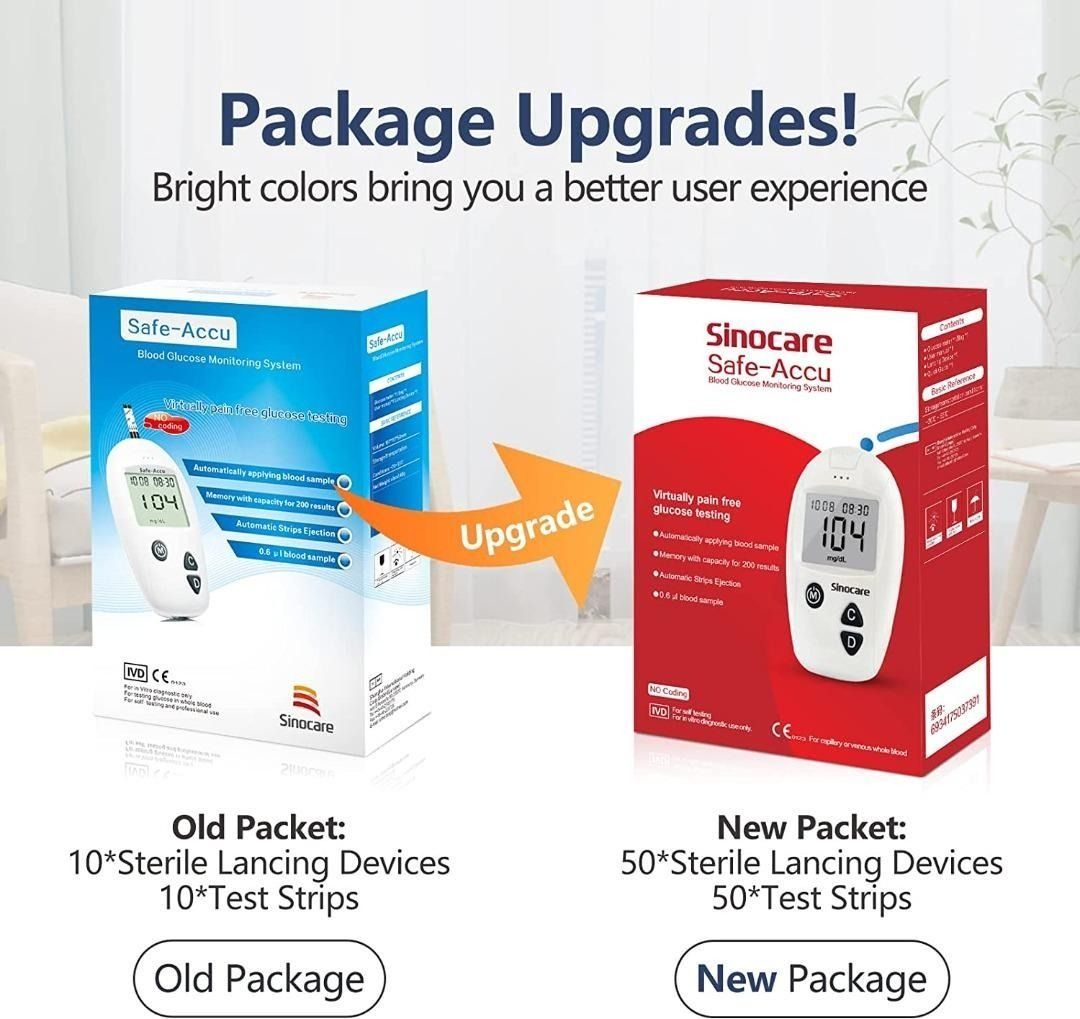 New Arrival! sinocare Diabetes Testing Kit / Blood Glucose Monitor Safe