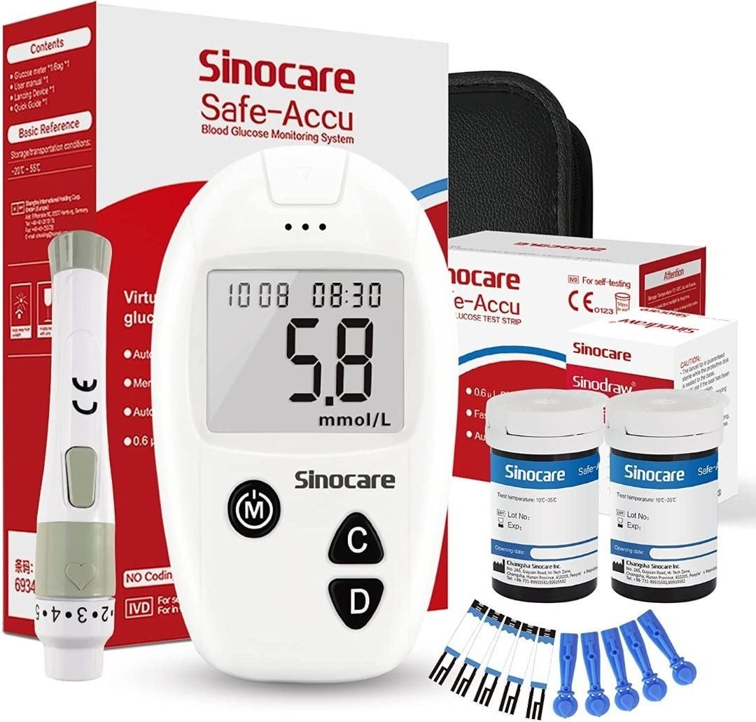 New Arrival! sinocare Diabetes Testing Kit / Blood Glucose Monitor Safe