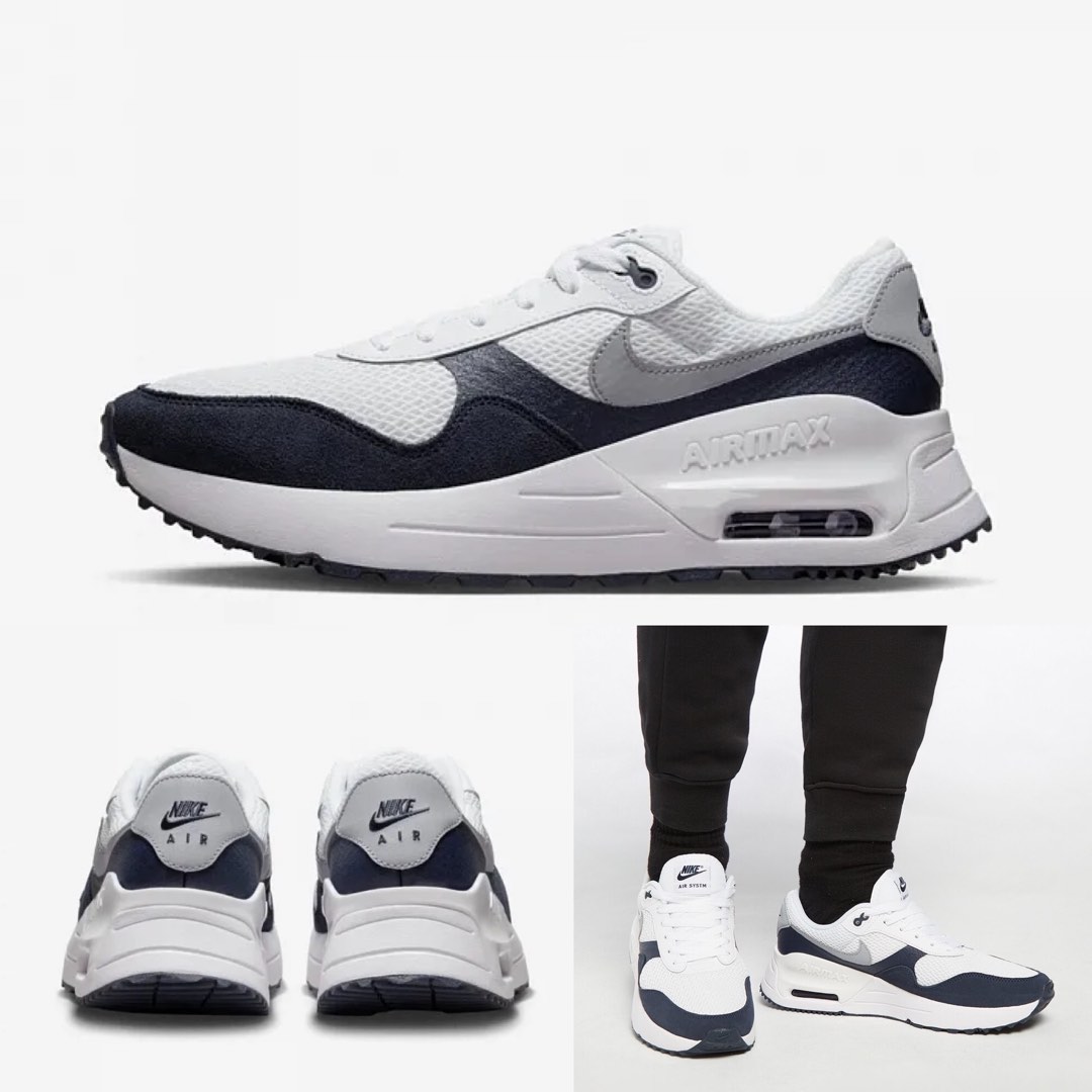 Nike Air Max SYSTM 白 深藍 漆皮 氣墊 男款休閒鞋 DM9537-102