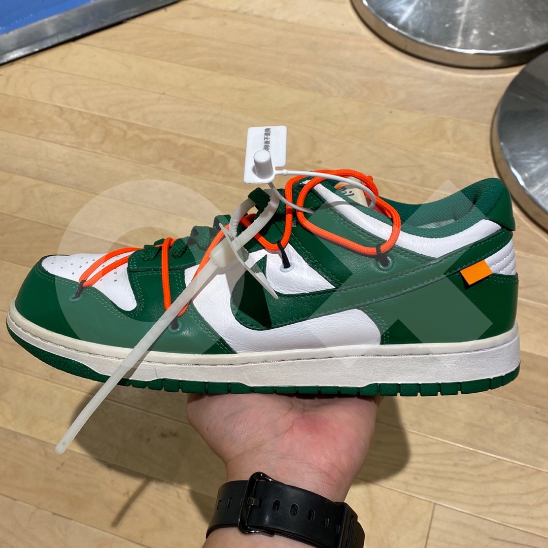 NIKE Dunk Low Off-White Pine Green 白綠, 他的時尚, 鞋, 休閒鞋在