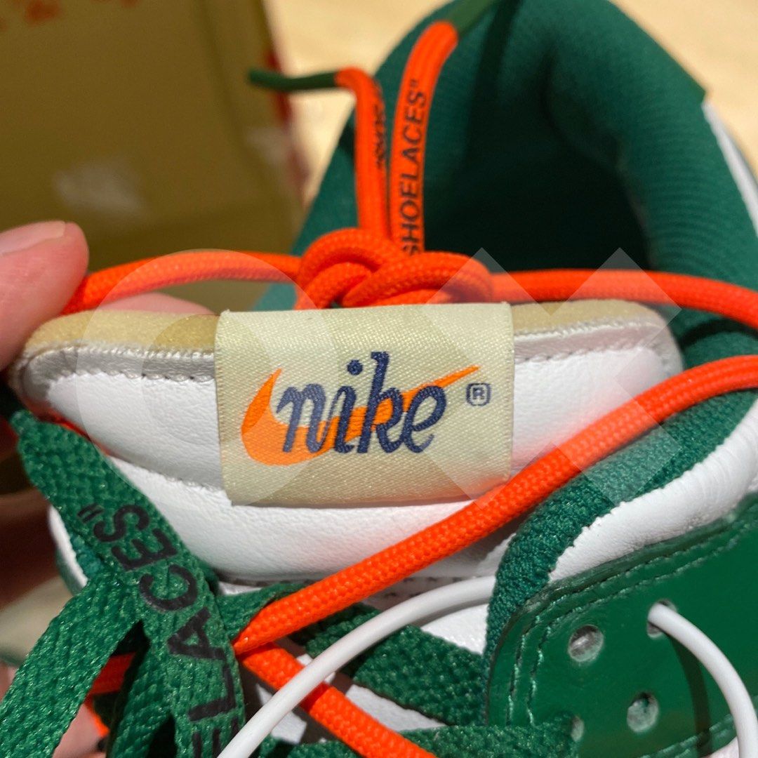 NIKE Dunk Low Off-White Pine Green 白綠, 他的時尚, 鞋, 休閒鞋在