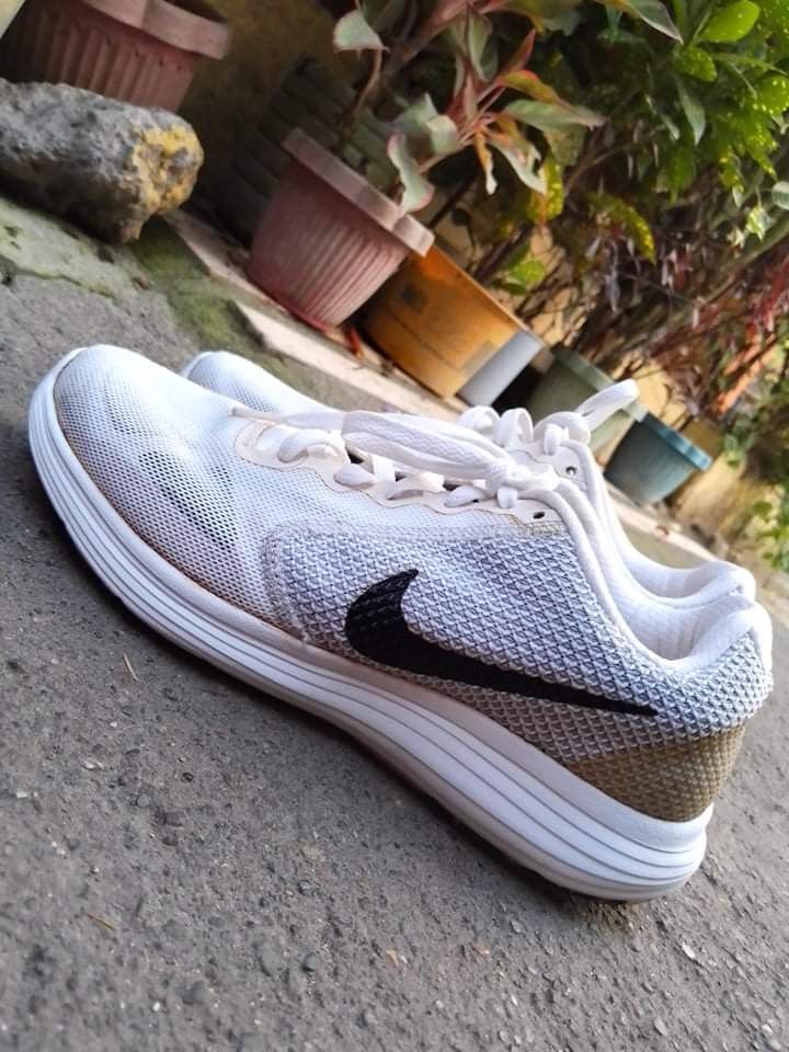 Nike Revolution 3 white Grey Women s Fashion Footwear Sneakers on Carousell