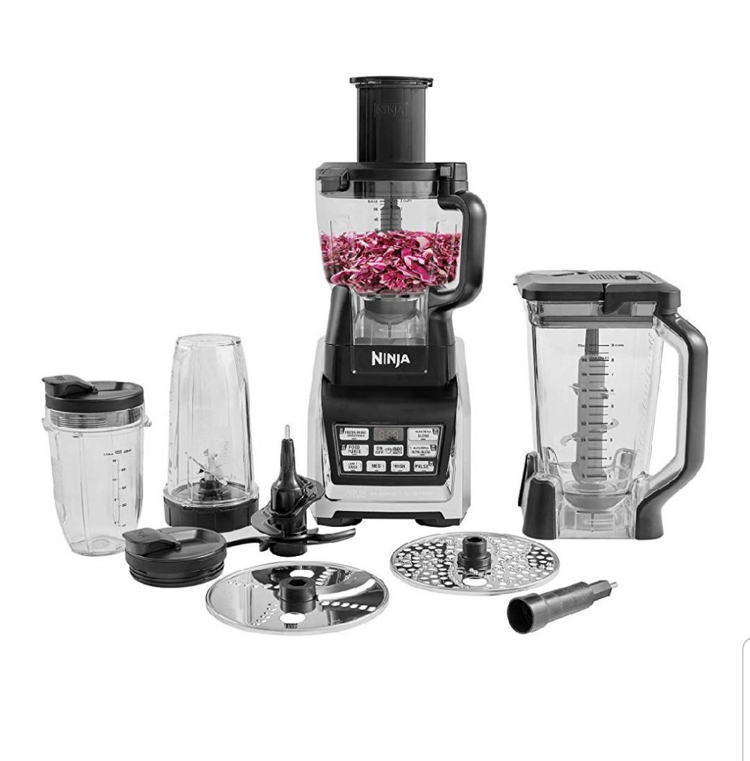 Ninja Food Processor AutoiQ, 1500 W, Black and Silver, TV & Home
