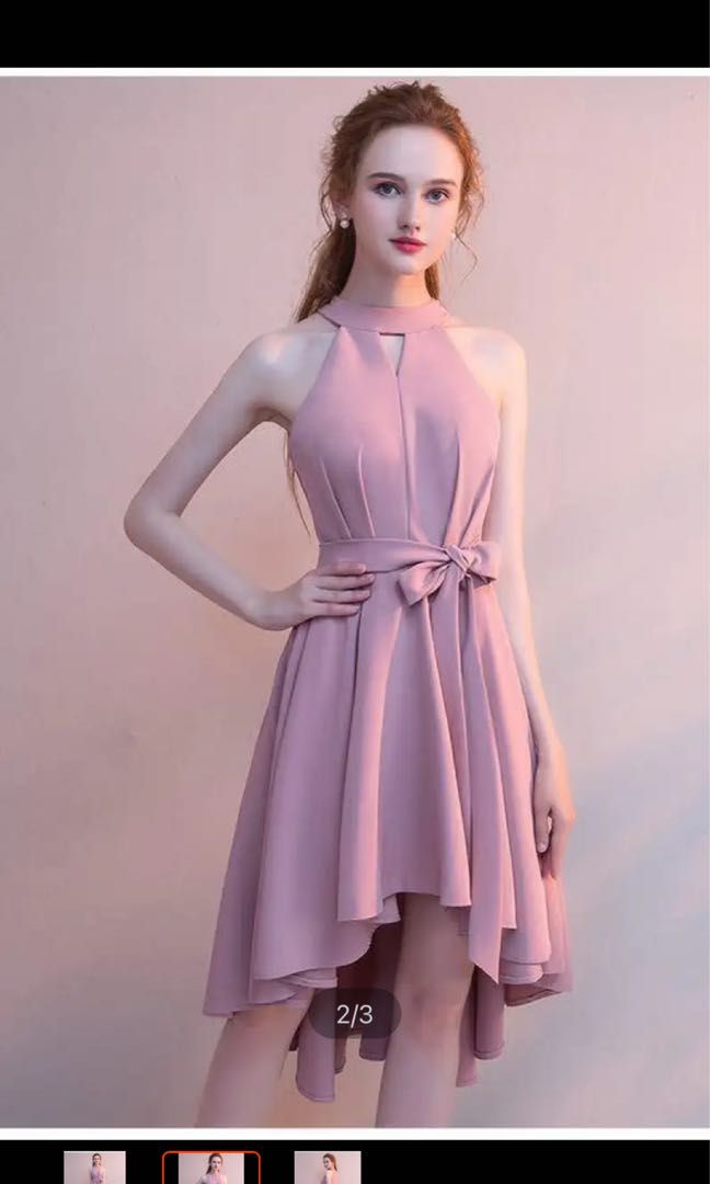Nude pink color dress hot sale