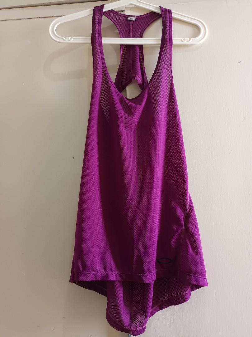 Oakley purple activewear mesh sando, Women's Fashion, Activewear on ...
