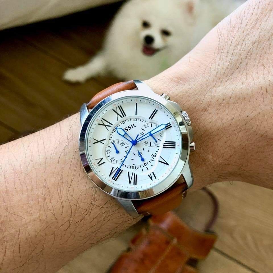 Original Fossil FS5060 Grant White Dial Chronograph Men s Fashion Watches Accessories Watches on Carousell