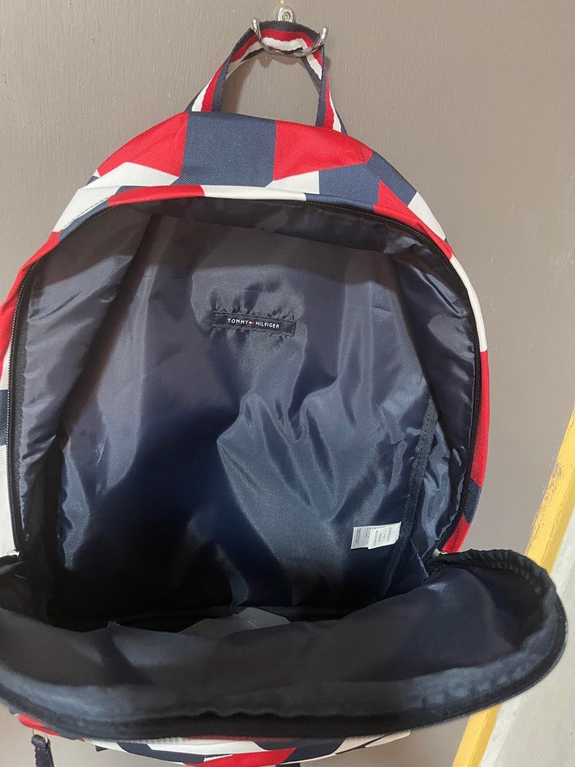 Original Tommy Hilfiger Red White and Blue Abstract Style Backpack on