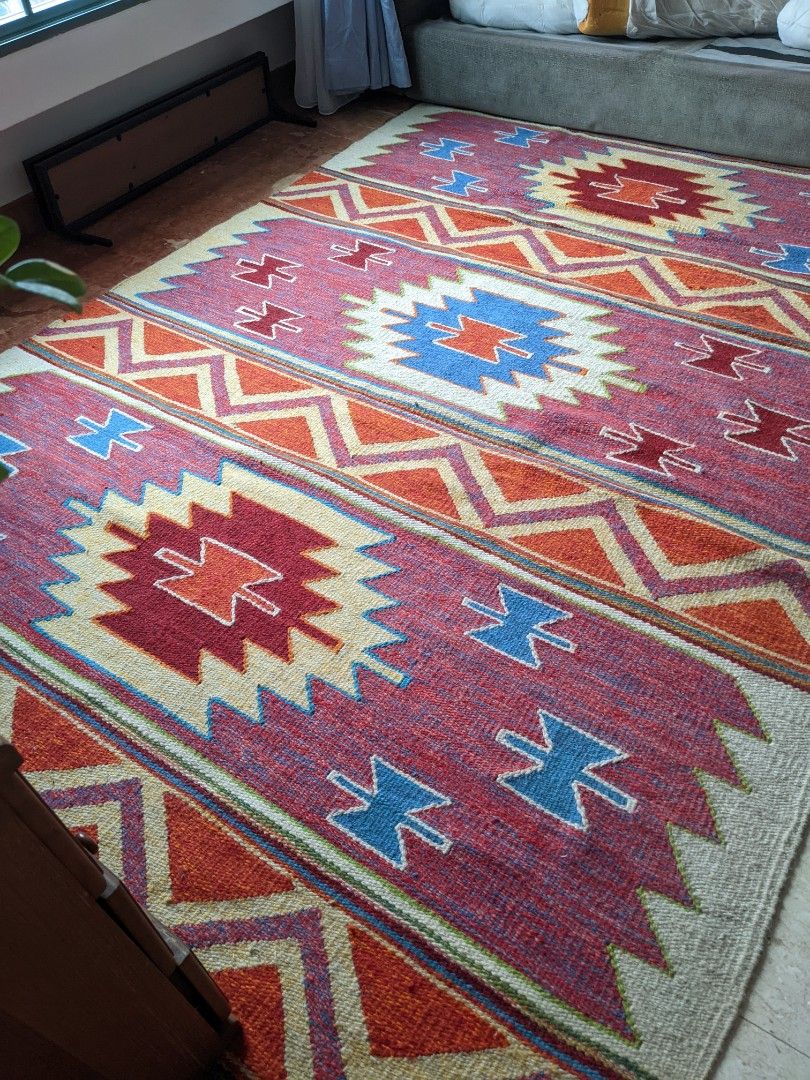 Original wool Egyptian carpet, Furniture & Home Living, Home Decor