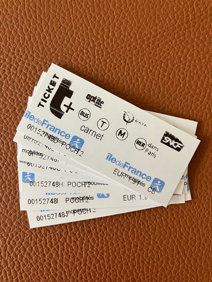 Paris Metro tickets, Tickets & Vouchers, Local Attractions & Transport on Carousell