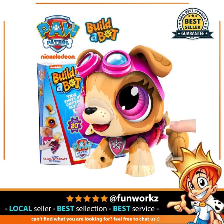 Paw Patrol Skye Robotic Build A Bot Paw Patrol Toys. Paw Patrol Toys for 3 Year Old Boys Toys for 4 Year Old Girls and Above 20 Piece Stem