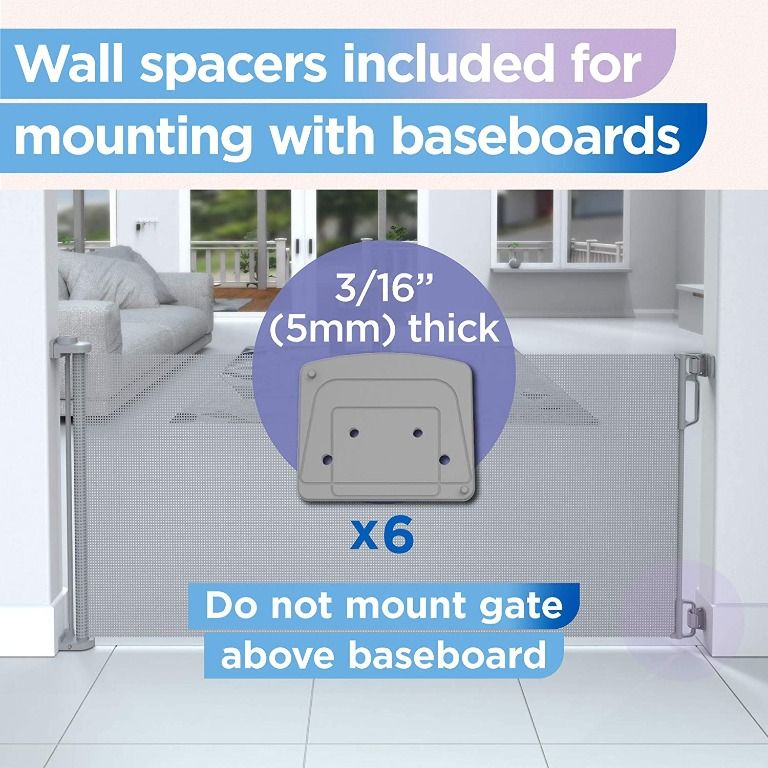 Perma Child Safety Indoor/Outdoor Retractable Baby Gate 33" Tall