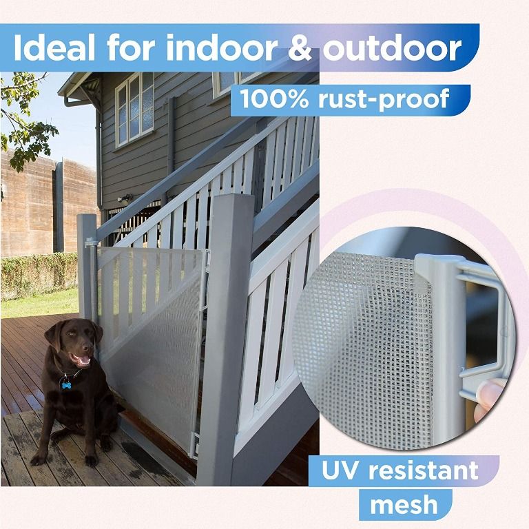 Perma Child Safety Indoor/Outdoor Retractable Baby Gate 33" Tall