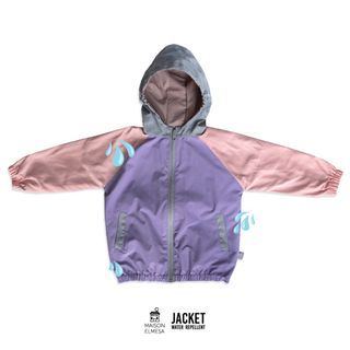 Preloved Maison Elmesa Jacket Color Block - Jaket Anak - Lilac Haze 2/3 Y