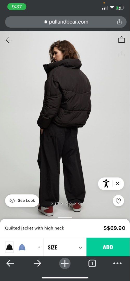 Pull Bear Quilted Puffer Jacket w Lining