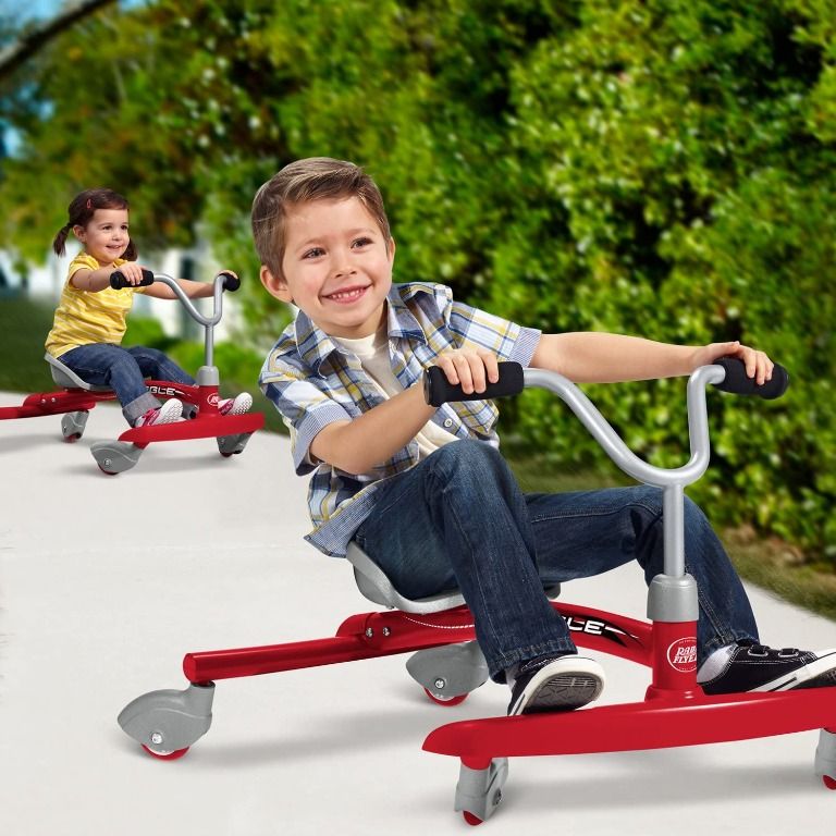 Radio Flyer Ziggle, Red Kids Wiggle Car, Ages 38, Babies & Kids