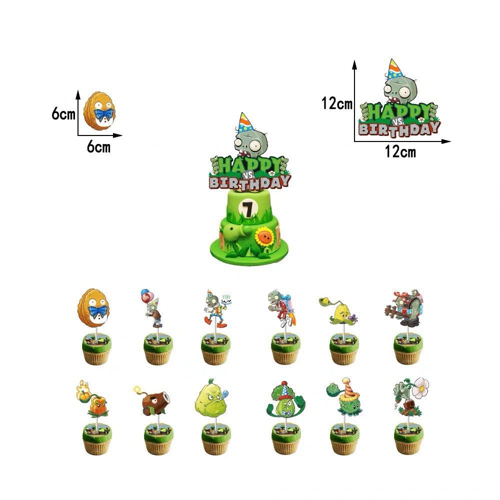 [Ready Stock] New Arrival ~ Plants vs. Zombies Happy birthday party ...