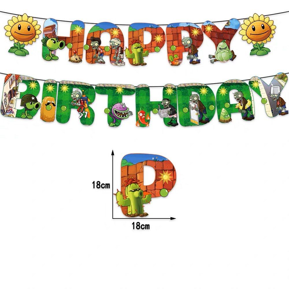 [Ready Stock] New Arrival ~ Plants vs. Zombies Happy birthday party ...