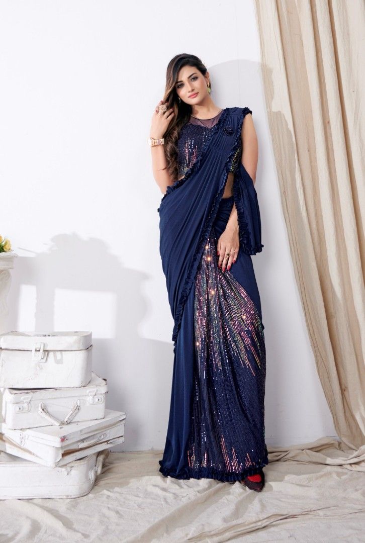 fcity.in - Designer Readymade Saree / Aagyeyi Drishya Sarees