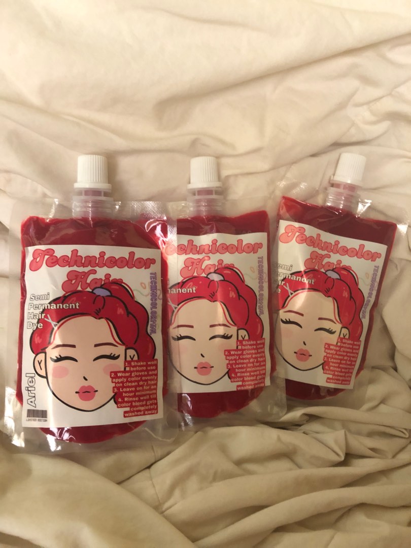 Red “Ariel” Technicolor semi permanent hair dye, Beauty & Personal Care