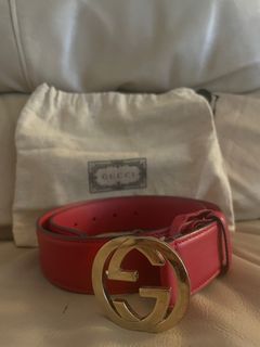Red Gucci Belt from Italy