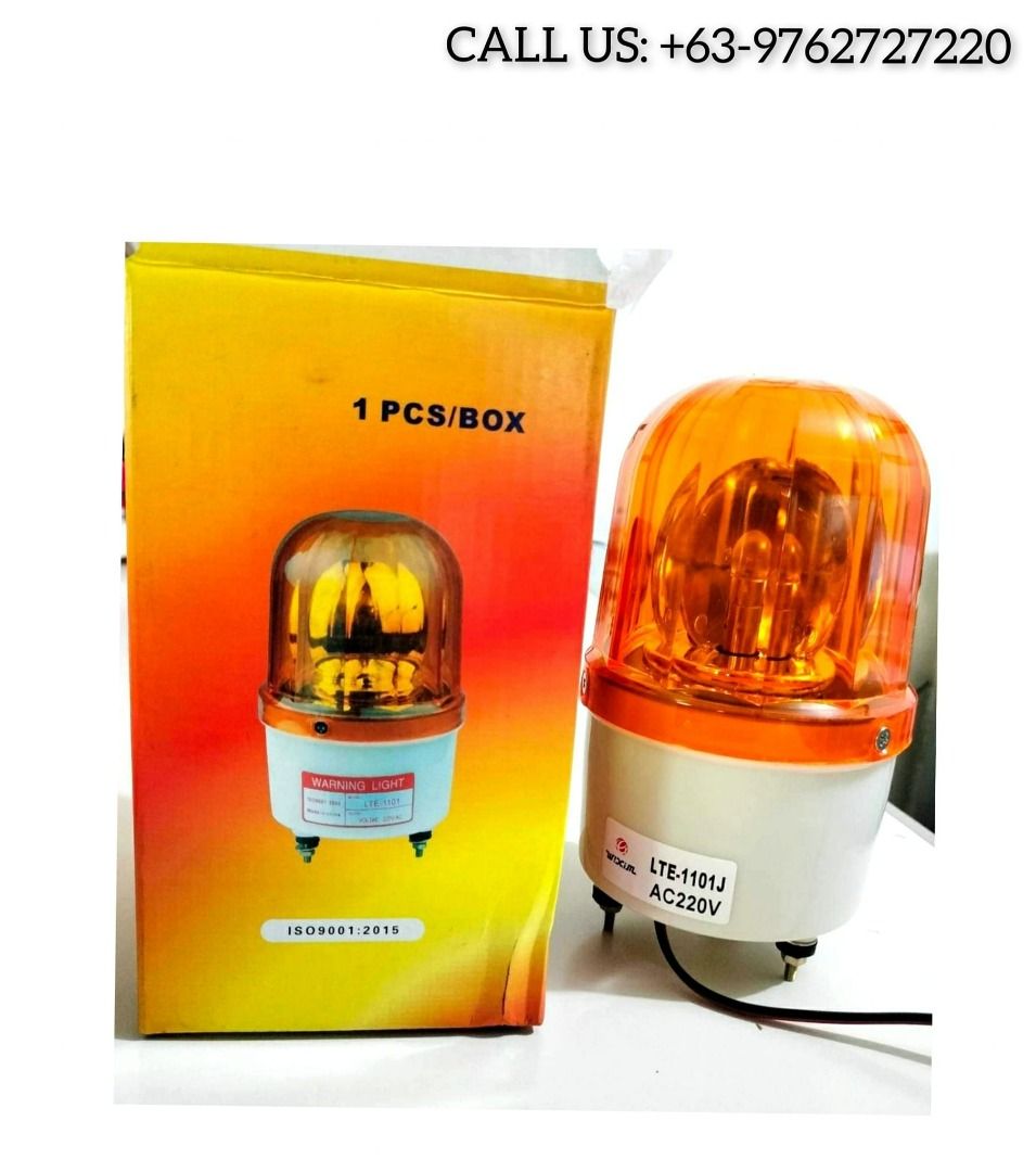 Rotary Warning Light with Buzzer, 220v, Commercial & Industrial, Industrial Equipment on Carousell