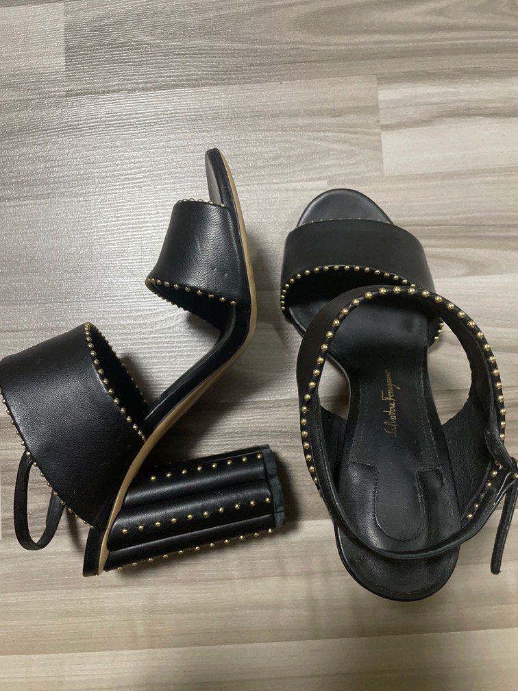 Gold beaded heels deals