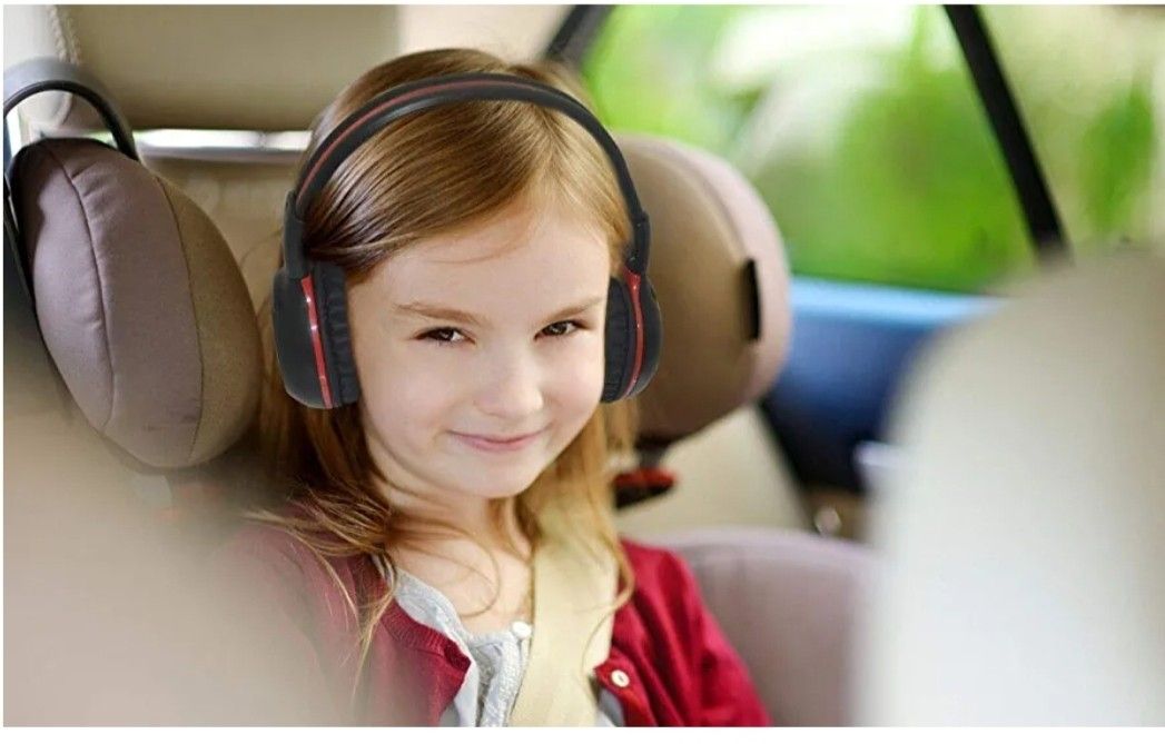 SIMOLIO 2 Pack of Wireless Car Headphones, 2 Channel IR Wireless