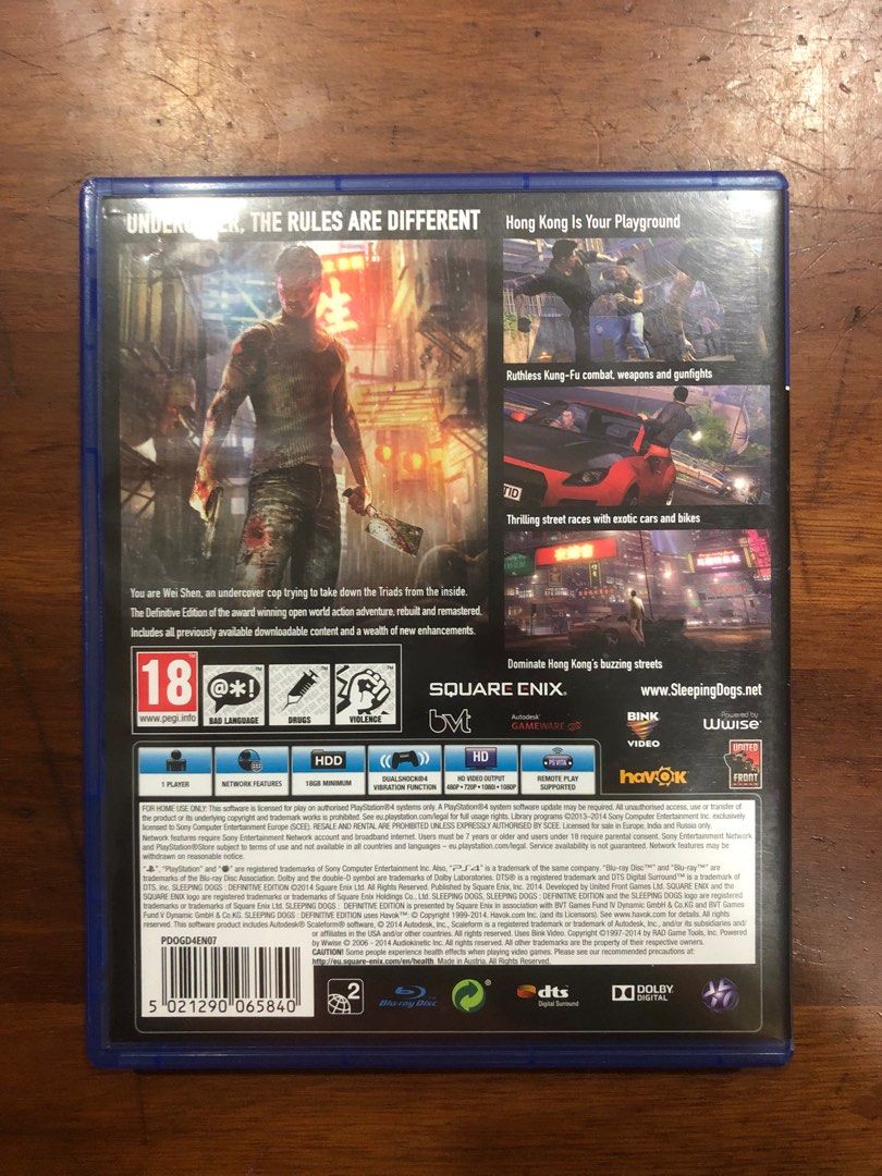 sleeping dog playstation 4