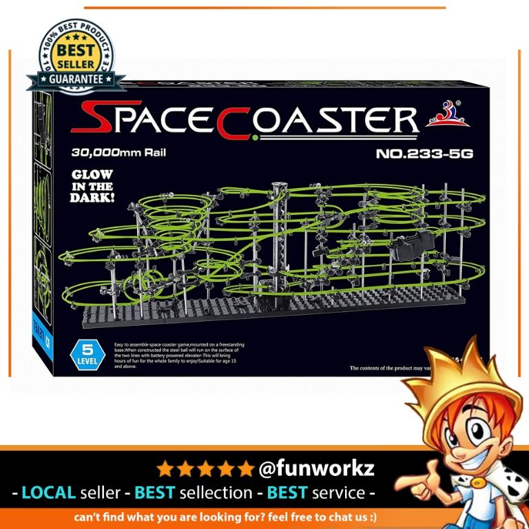 Space Coaster Spacerail Glow in The Dark 30 000mm Rail Level 5 Marble Run