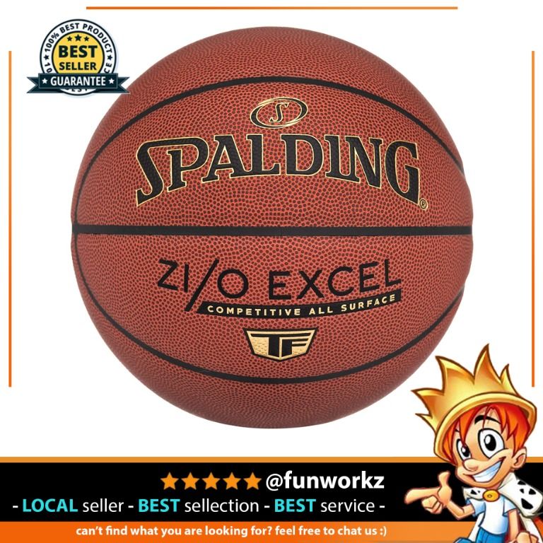 Spalding Zi/O Excel IndoorOutdoor Basketball basket ball Official Size