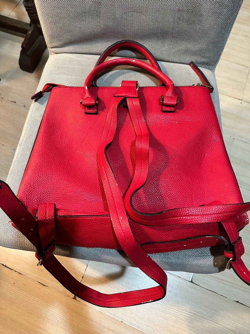 Steve madden red backpack purse store