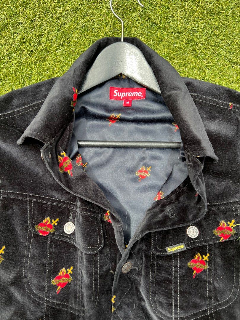 supreme velvet trucker jacket 未使用品 - ジャケット・アウター