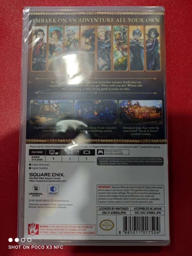 SWITCH OCTOPATH TRAVELER II(ASIA) (Category: Nintendo) located in Makati City. Submitted by yomyom_onlineshop (Listing ID 1217081042, Image 2). Description: For Sale Only Brandnew Sealed No To trade/SWAP Delivery within the day Taguig Market Market Can book Via lalamove Less Time Less Effort Cod,Gcash,Banktransfer.