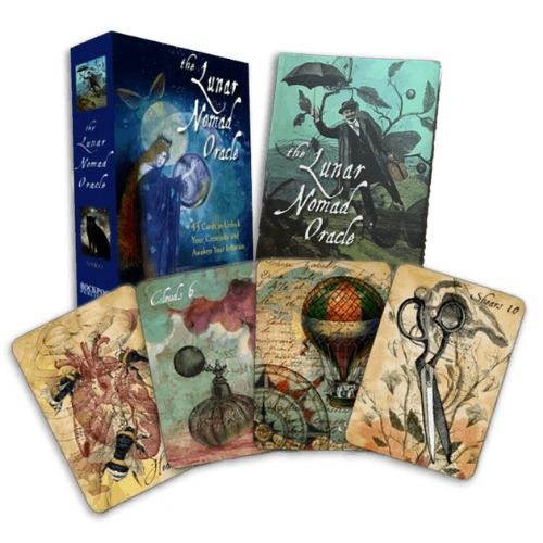 The Lunar Nomad Oracle Cards (Category: Storybooks) located in Quezon City. Submitted by serena_shop (Listing ID 1217200022, Image 3). Description: The Lunar Nomad Oracle is inspired by the traditional Lenormand system, but unlike the Lenormand, this deck comprises 43 cards and additional significator cards that are multiracial and multiethnic. The Lunar Nomad Oracle cards are rich with layers, colors, and imagery, all designed to speak to the in