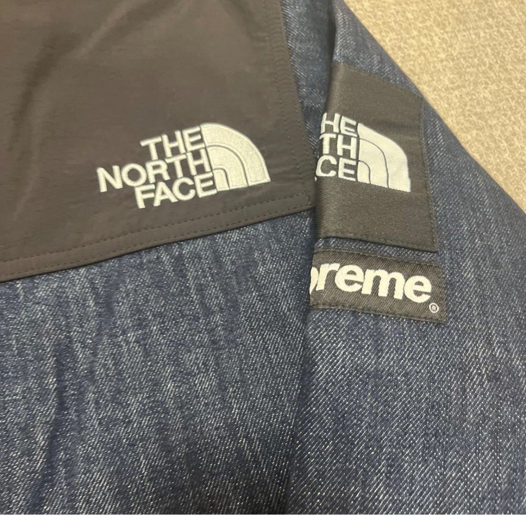 The North Face Supreme 牛仔Denim Shot Jacket size s, 名牌, 服裝