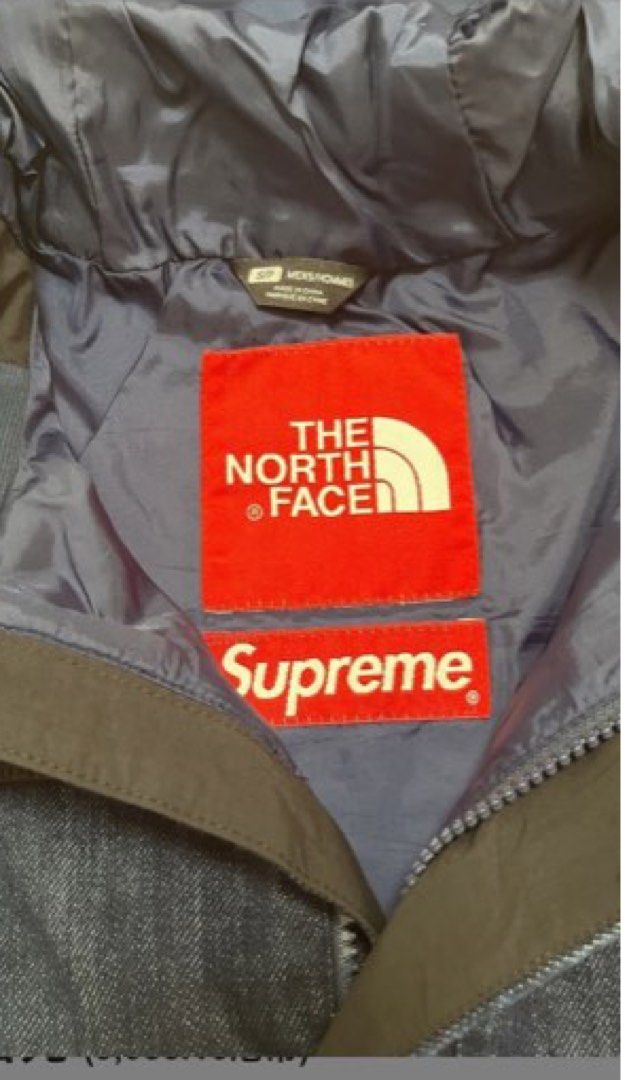 The North Face Supreme 牛仔Denim Shot Jacket size s, 名牌, 服裝