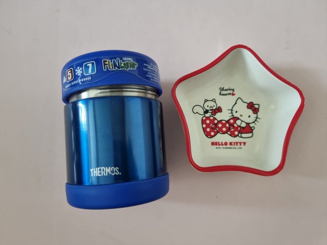 Thermos food container jar 290ml and small Hello Kitty bowl, Babies