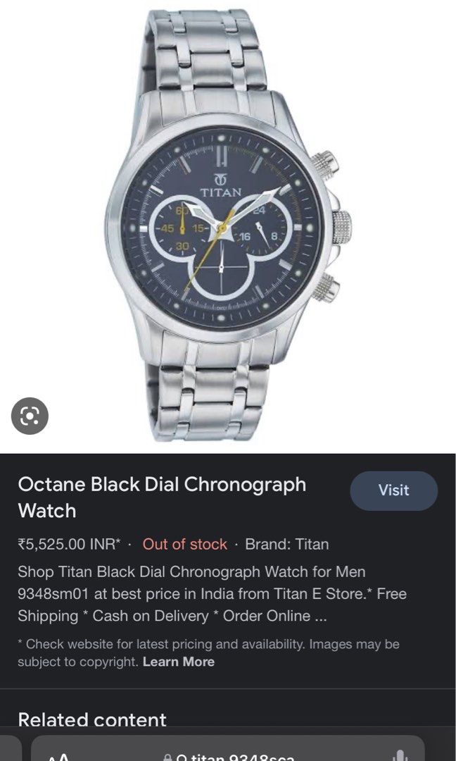 Octane titan watch new arrivals cost