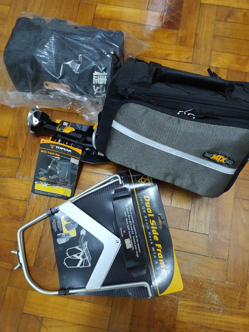 Topeak MTX Trunk Bag, QR Beam Rack MTX, Dual Side Frame, Sports