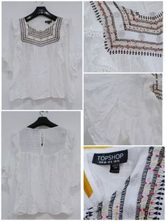 Topshop boho embroidery top