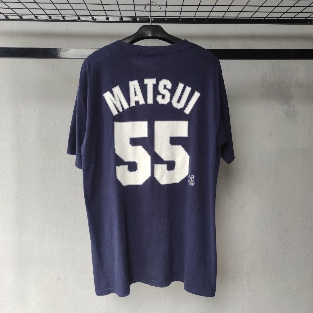 Hideki Matsui New York Yankees T Shirt Men XL Adult Blue MLB Baseball Retro  55
