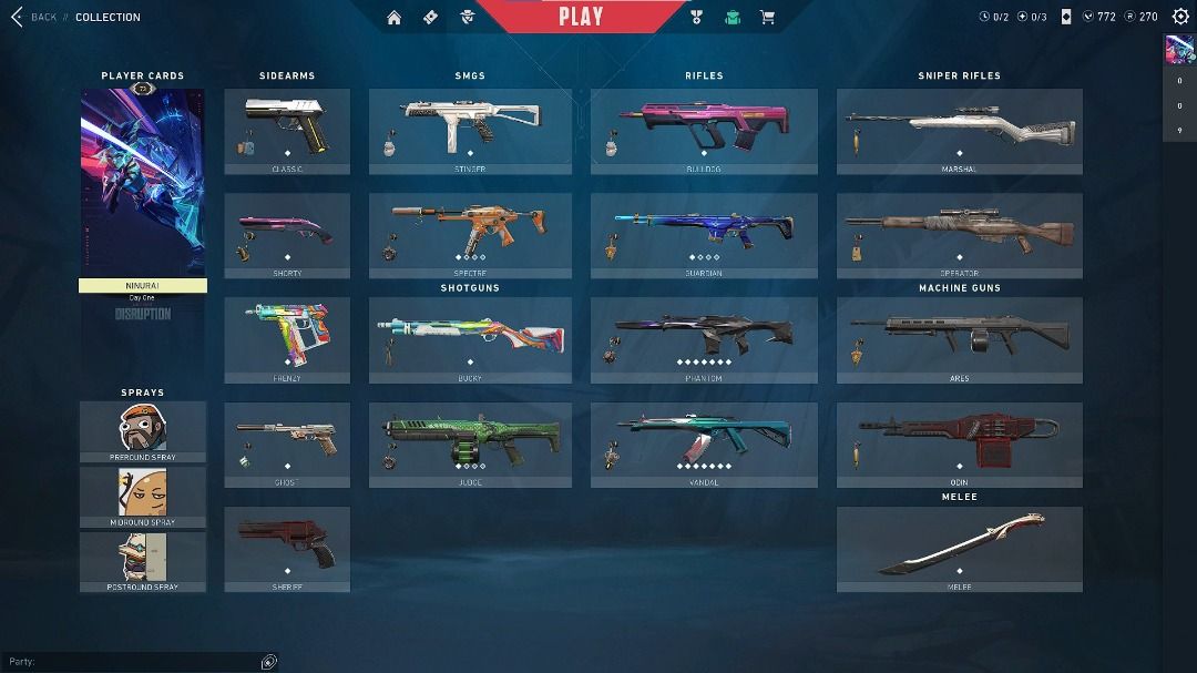 Valorant Acct (Prime, Reaver, Singularity, Doodle, Hu Else Melee) on
