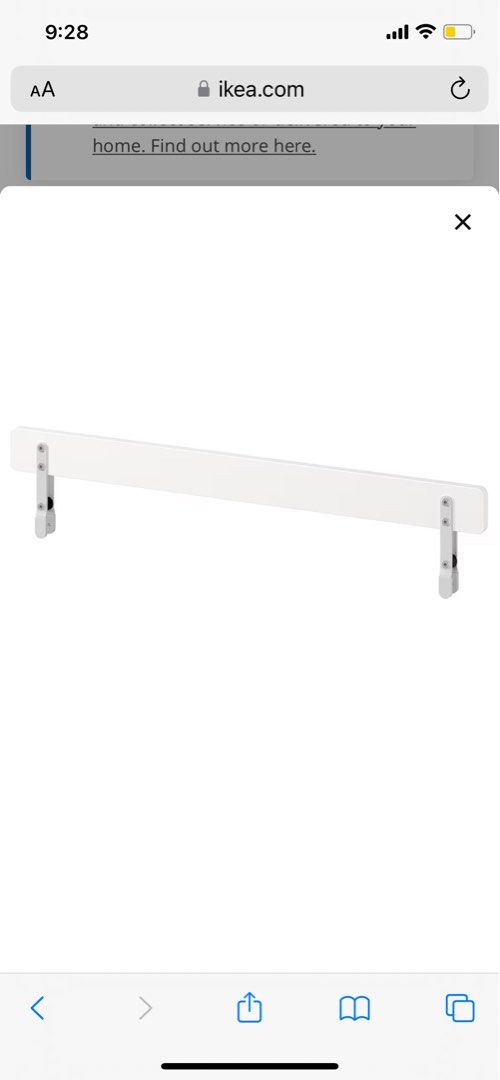 IKEA VIKARE guard rail white, Babies & Kids, Baby Nursery & Kids