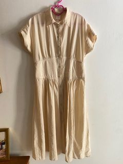Vintage Button Midi Dress H&M