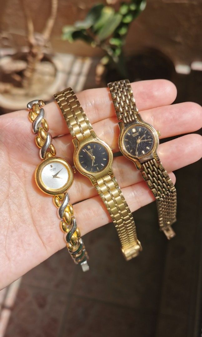 Vintage Seiko Gold tone watches for women, Luxury, Watches on Carousell