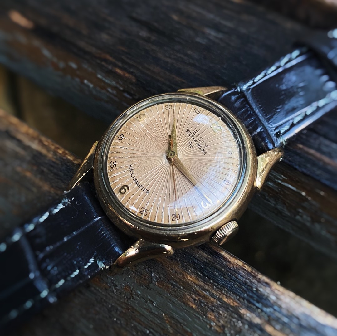 Elgin self top winding shockmaster watch